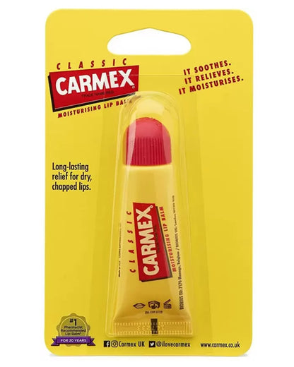 Carmex Original Tube Lip Balm on white background