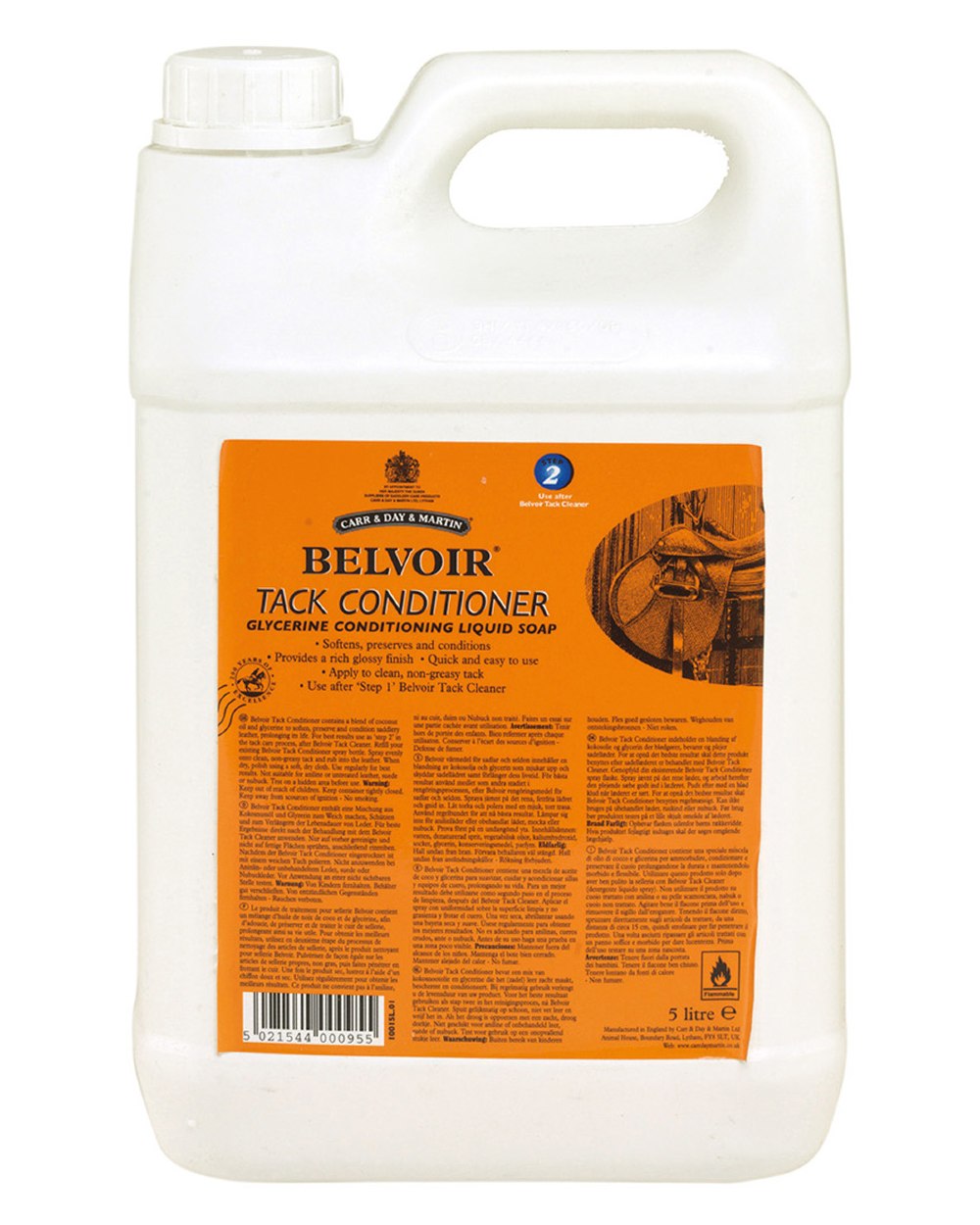 Carr &amp; Day &amp; Martin Belvoir Tack Conditioner 5L on white background