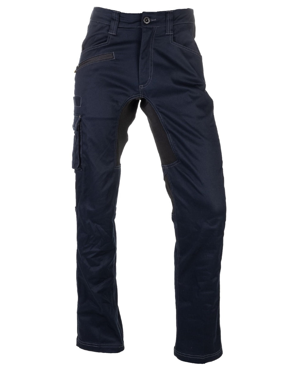 Navy coloured Caterpillar Operator Flex Trousers Clearance on white background 