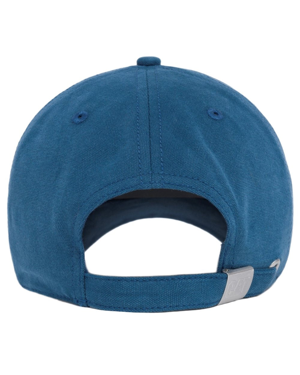 Orion Blue Coloured Caterpillar Trademark Cap on white background 