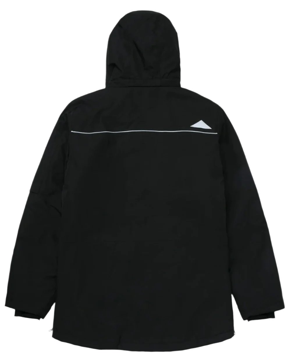 Black Coloured Caterpillar Insulated Work Parka On A White Background