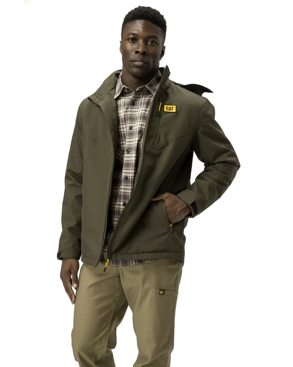 Caterpillar Lightweight Insulated Jacket in Olive