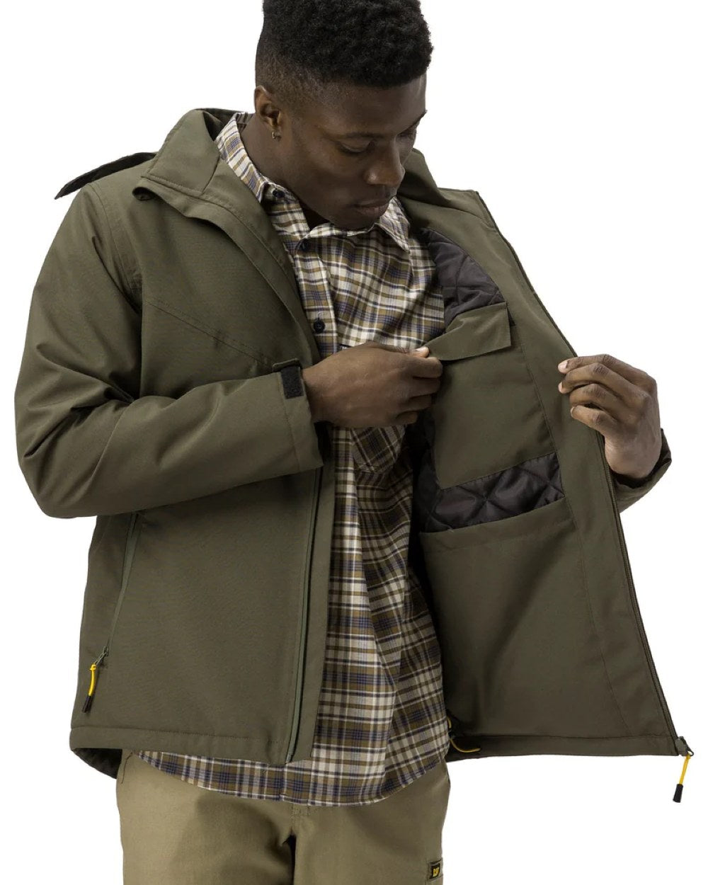 Caterpillar Lightweight Insulated Jacket in Olive