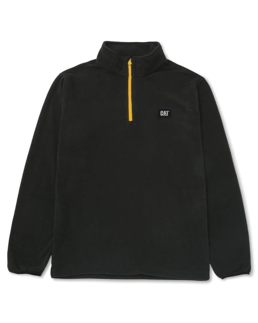 Caterpillar Quarter Zip Microfleece in Black/Yellow 