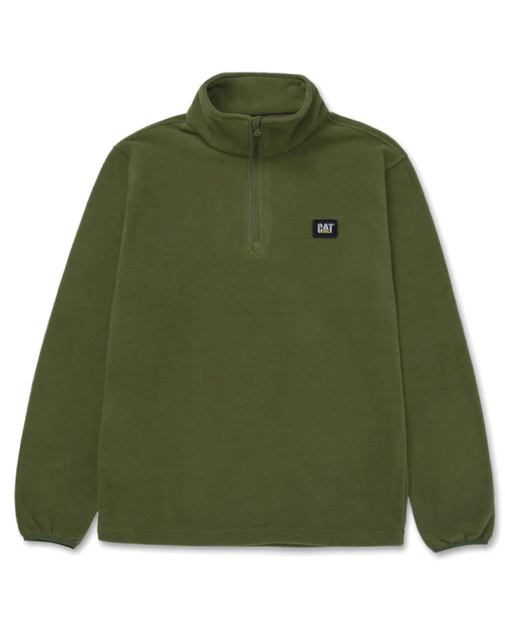 Caterpillar Quarter Zip Microfleece in Chive 