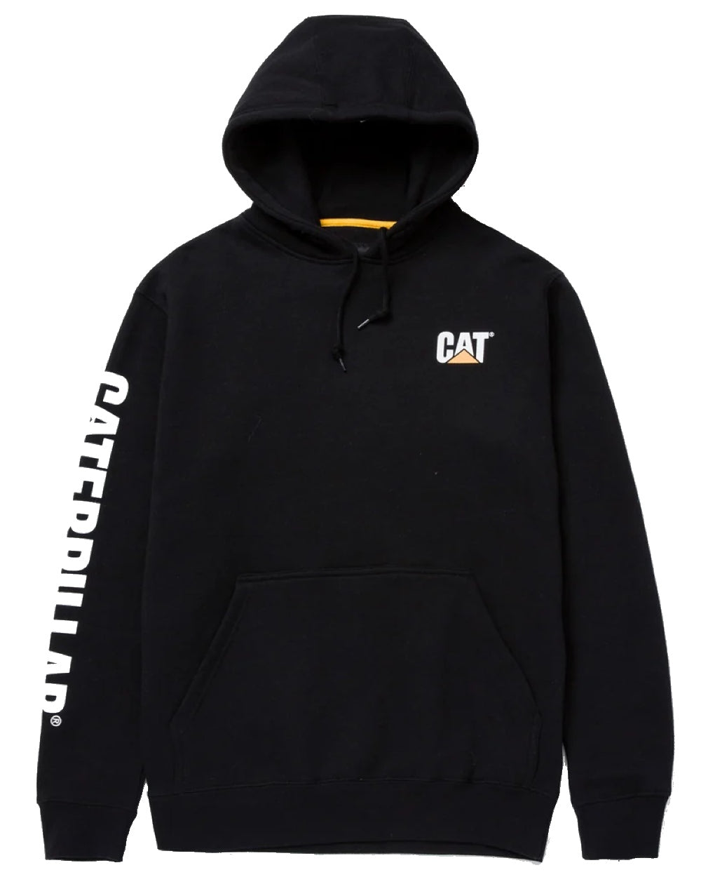 Caterpillar Trademark Banner Hooded Sweatshirt in Black 