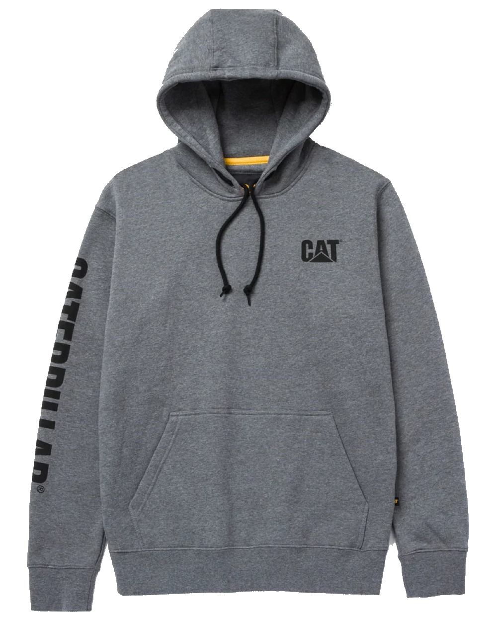 Caterpillar Trademark Banner Hooded Sweatshirt in Dark Grey 