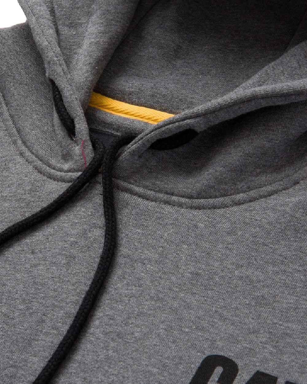 Caterpillar Trademark Banner Hooded Sweatshirt in Dark Grey 