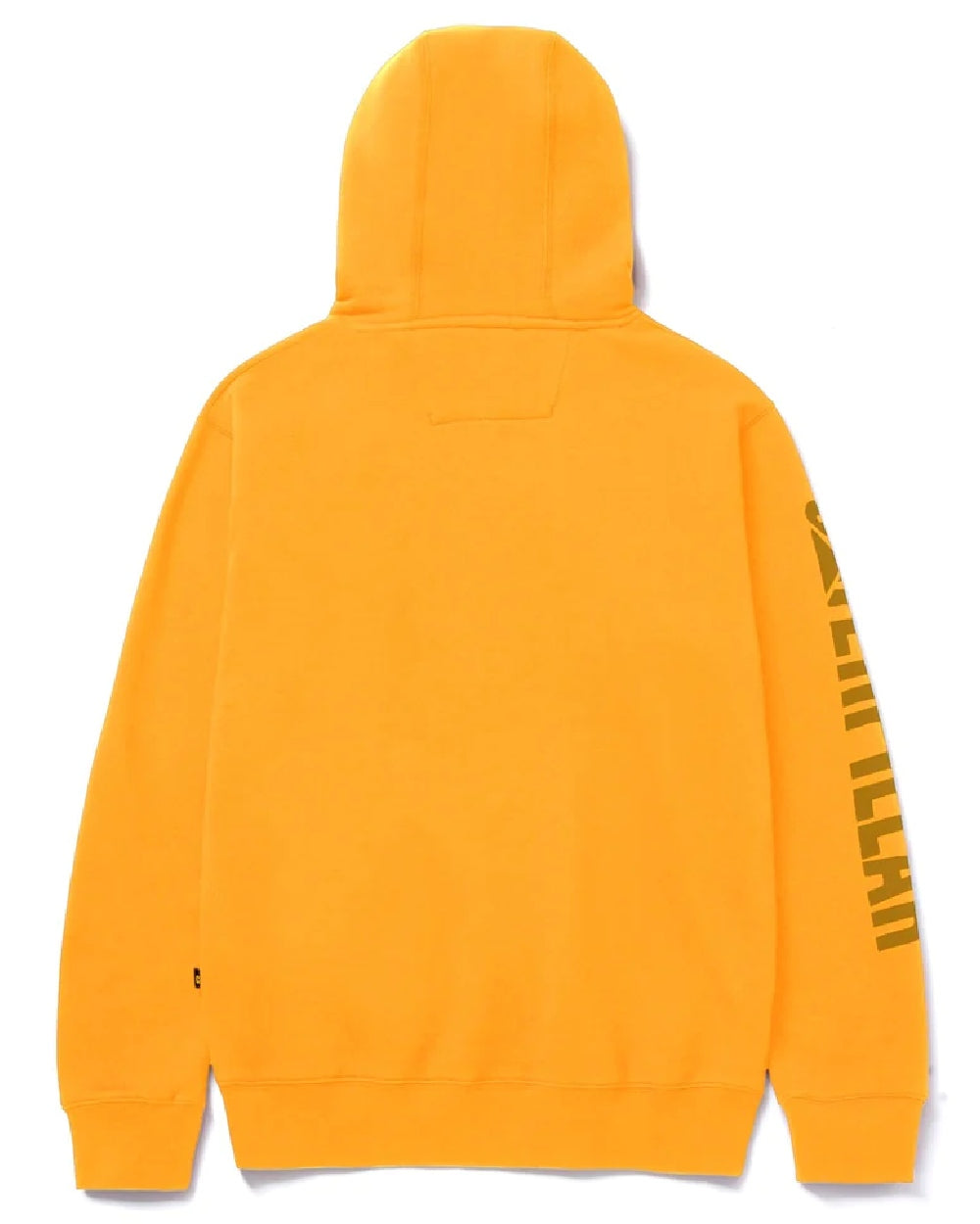 Caterpillar Trademark Banner Hooded Sweatshirt in Mustard Yellow 