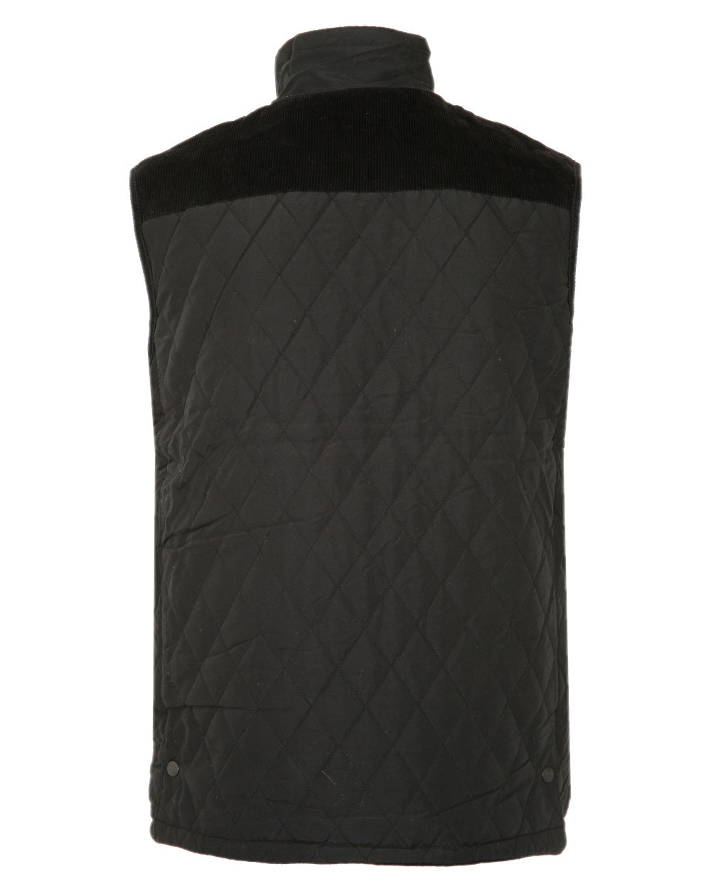 Black coloured Champion Arundel Diamond Quilted Bodywarmer on white background 