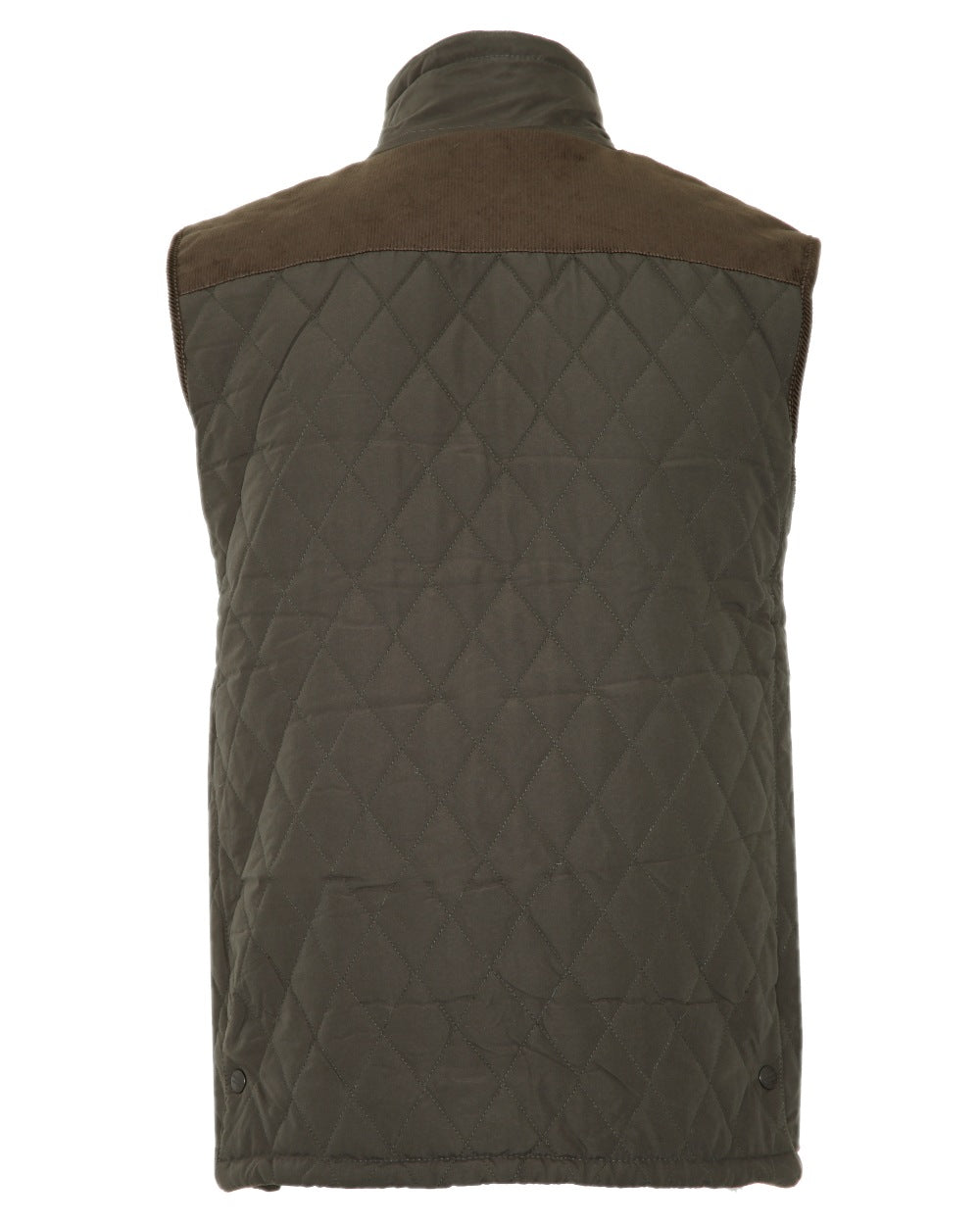Olive coloured Champion Arundel Diamond Quilted Bodywarmer on white background 