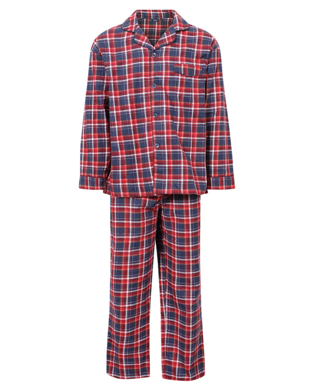 Red Coloured Champion Cambridge Cotton Pyjamas on white background 