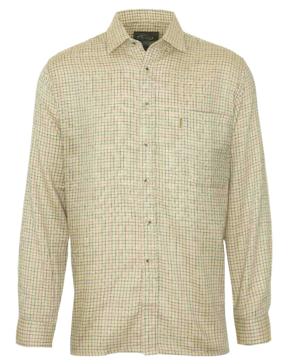 Beige Stone coloured Champion Cartmel Field Tattersall Shirt on white background 