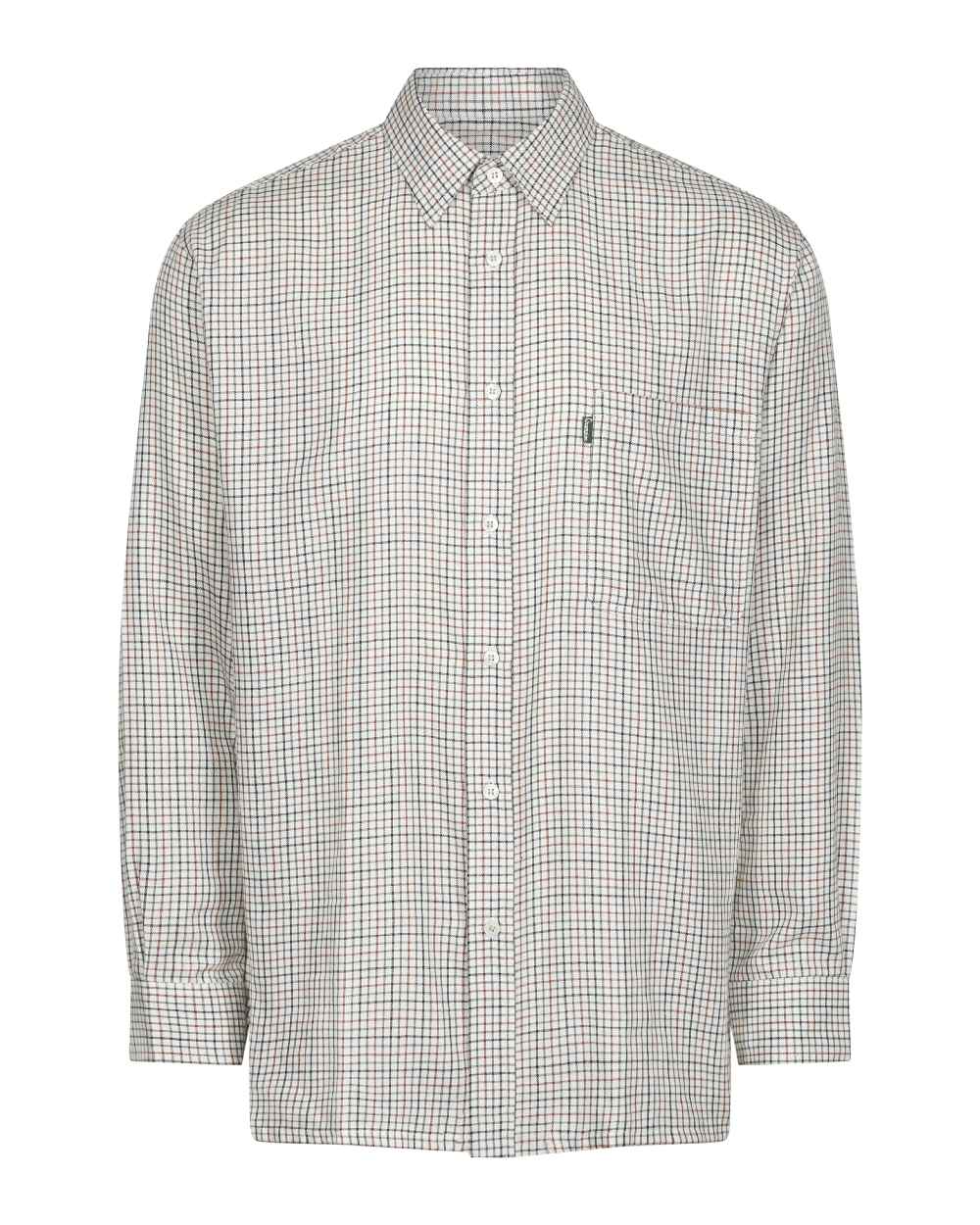 Green coloured Champion Epsom Long Sleeve Shirt on white background 