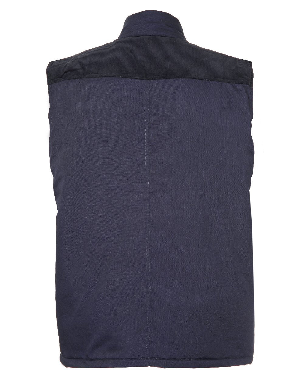 Navy coloured Champion Exmoor Multi Pocket Padded Bodywarmer on white background 