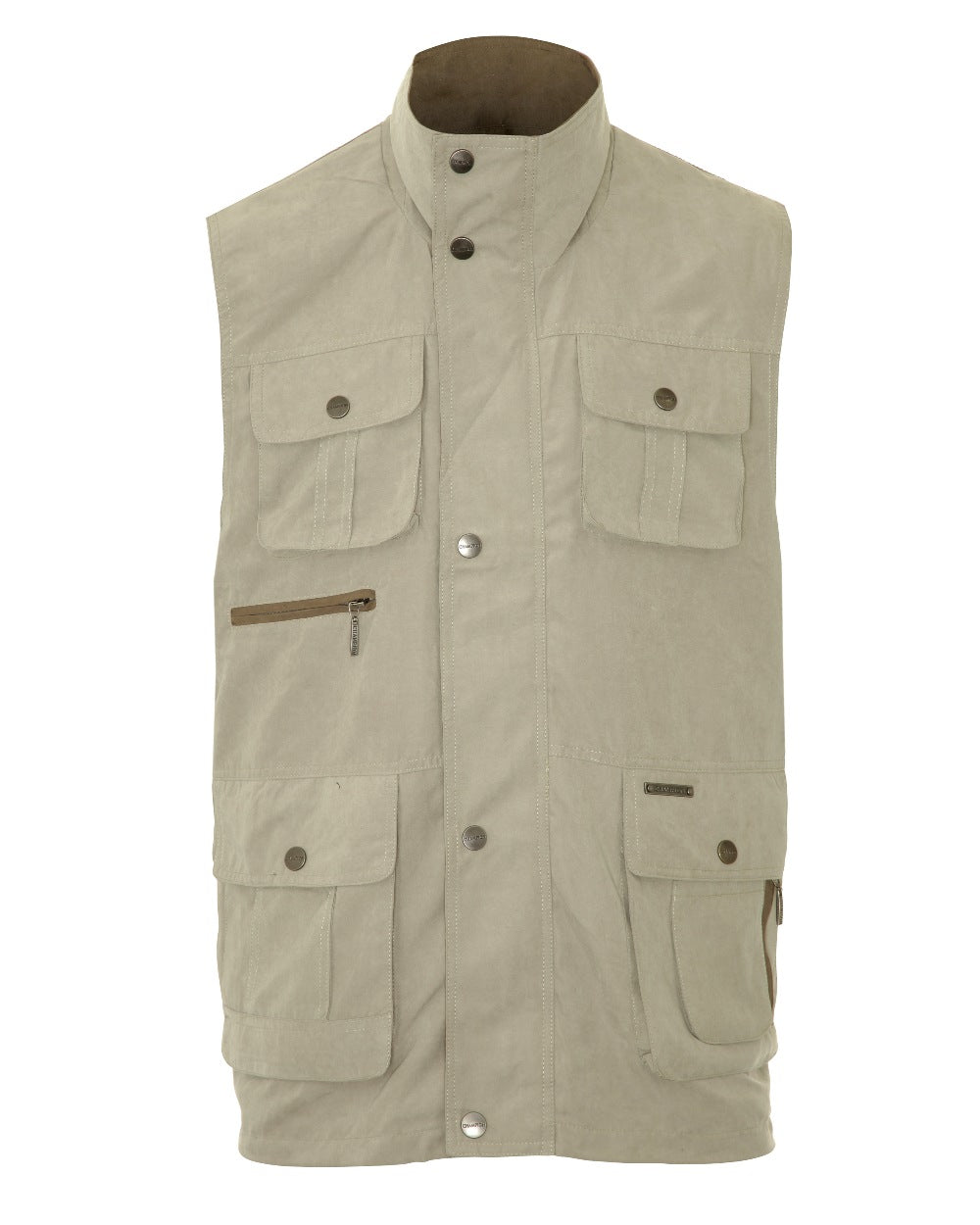 Stone coloured Champion Farnham Gilet on white background 
