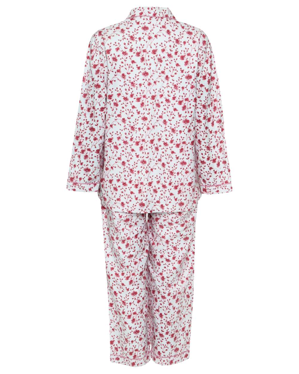 Pink Flower coloured Champion Ladies Eleanor Pyjamas on white background 