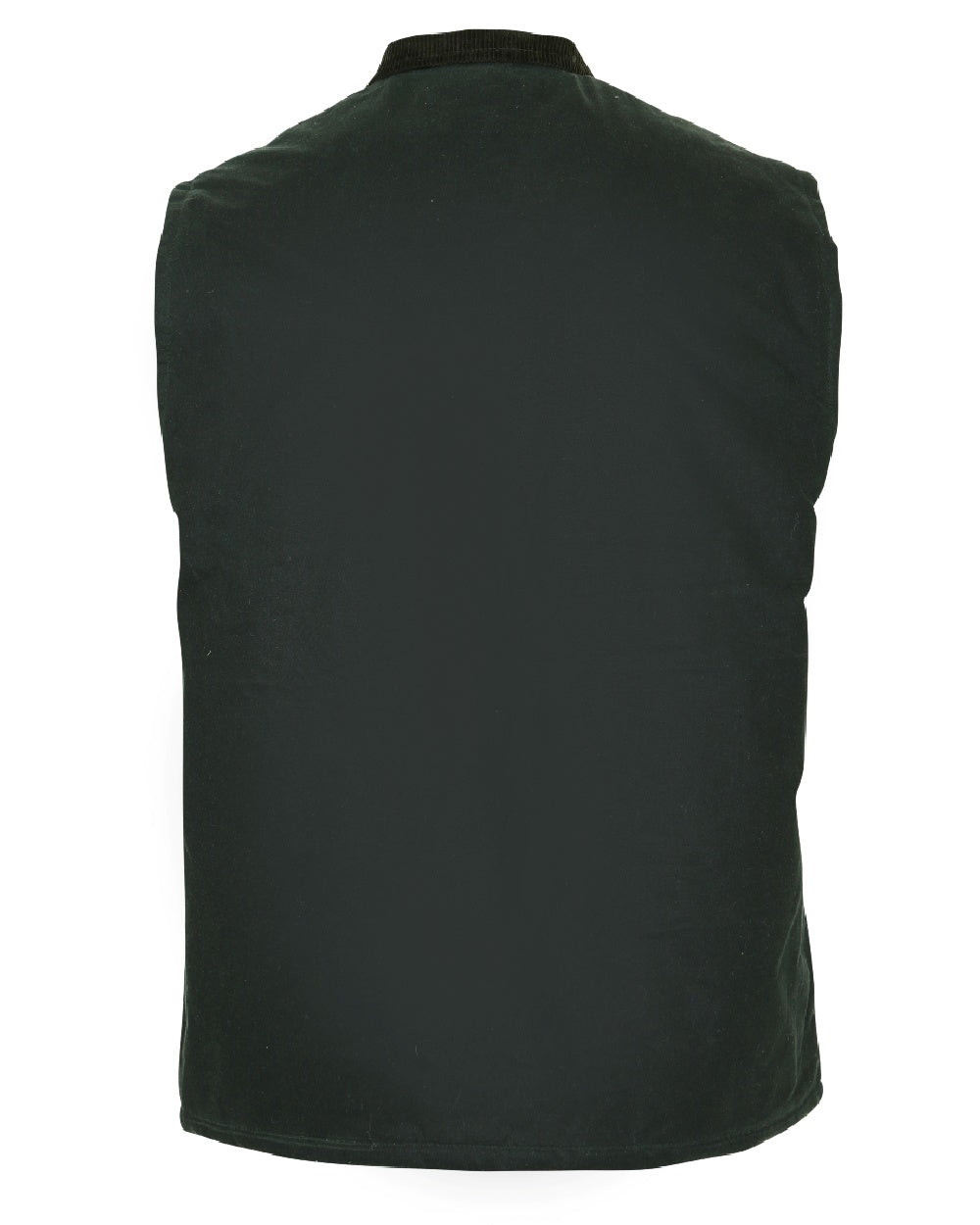 Green coloured Champion Lanark Waxed Cotton Waistcoat on white background 