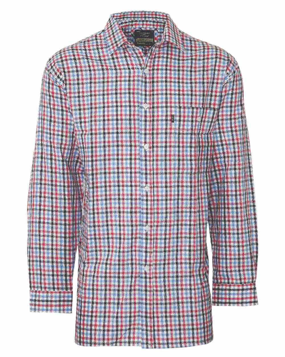 Red coloured Champion Lyndhurst Check Shirt on white background 