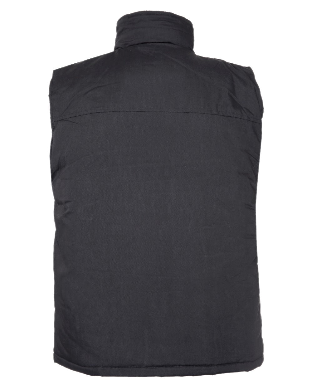 Black coloured Champion Peak Multi-Pocket Padded Bodywarmer on white background 