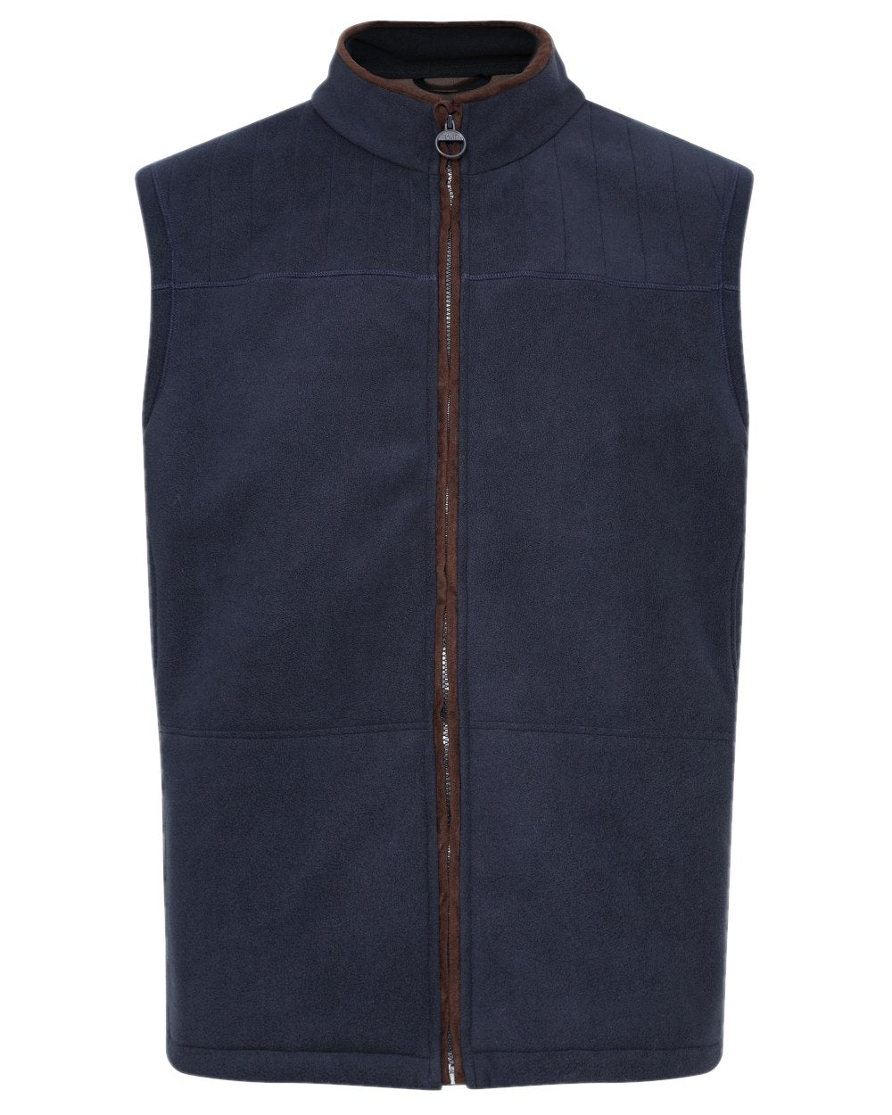 Navy coloured Champion Portree Fleece Gilet on white background 