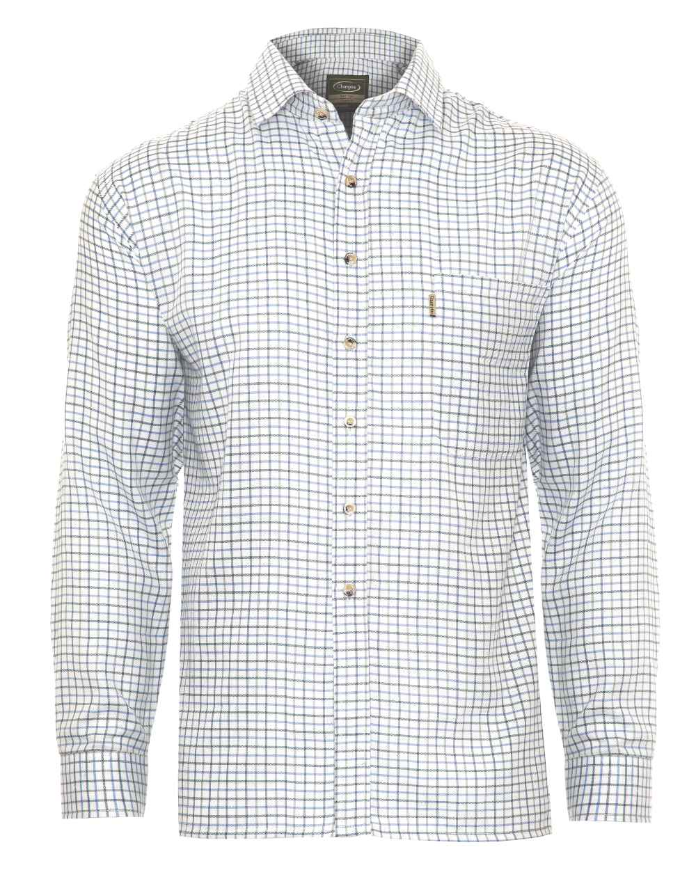 Blue coloured Champion Tattersall Check Shirt on white background 