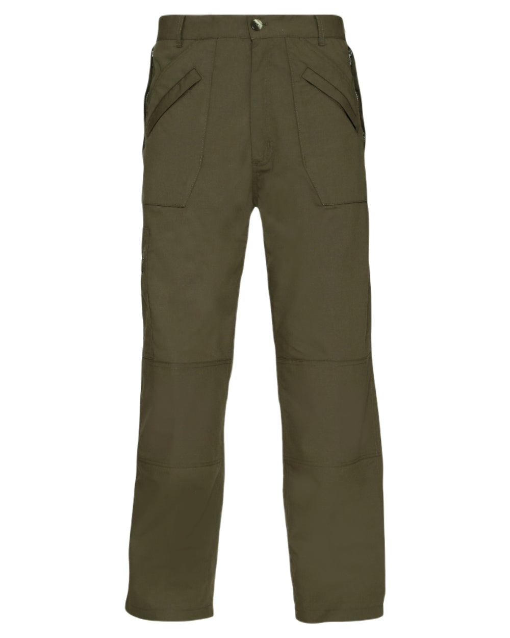 Olive coloured Champion Wenlock Multi Pocket Activity Trousers on white background 