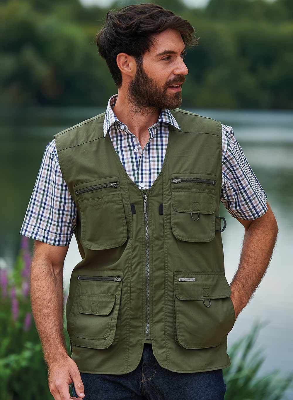 Lots of zip pockets Champion Dale Gilet In Olive 