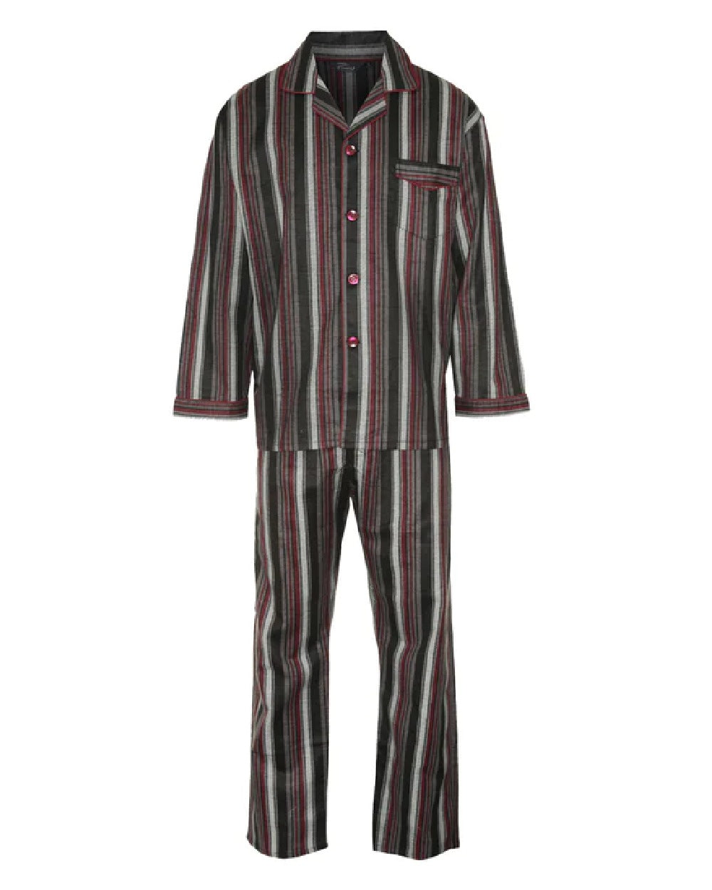 Champion Kingston Pyjamas 100% Cotton in Burgundy 