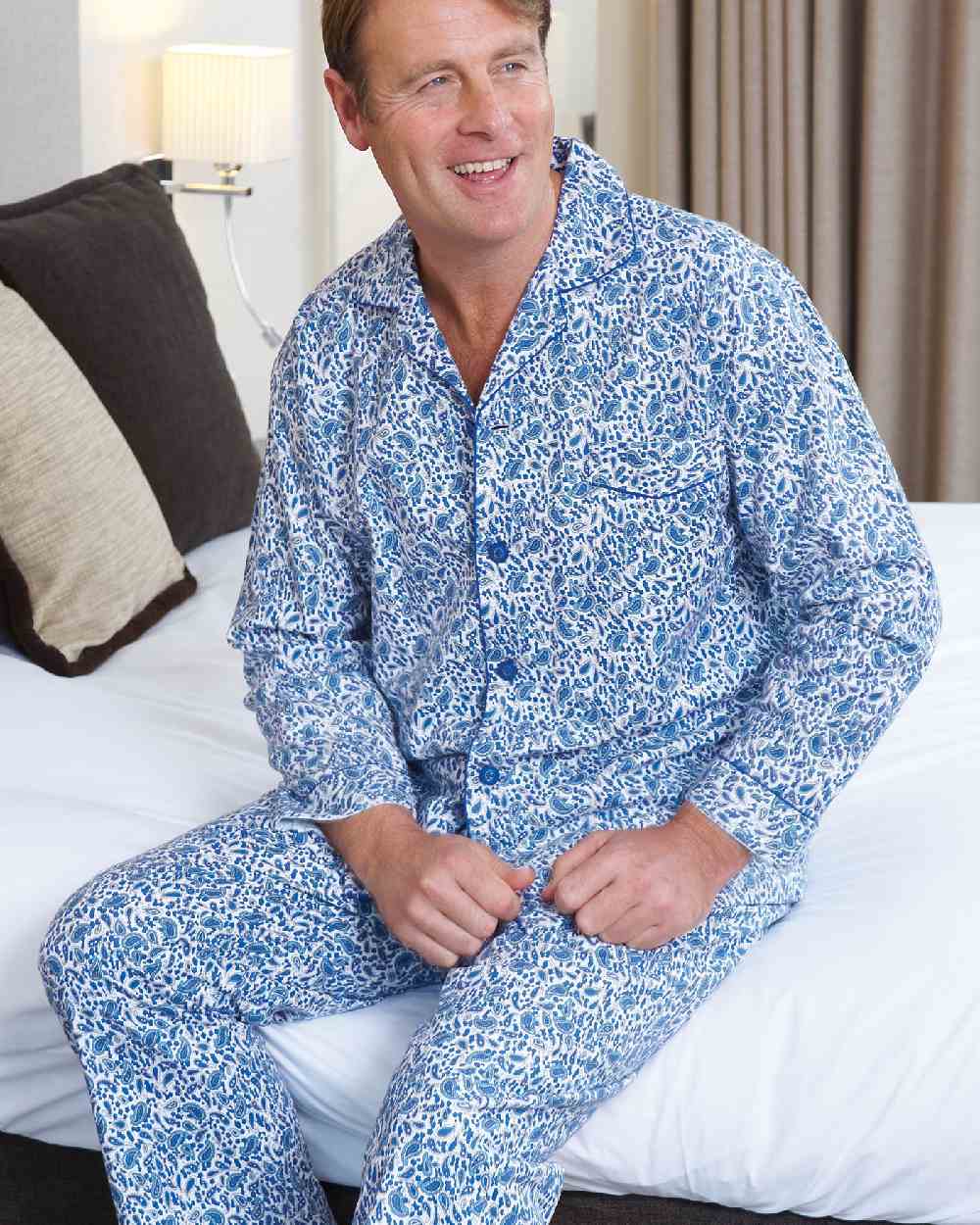 Champion Paisley Pyjamas 100% Cotton in Blue 