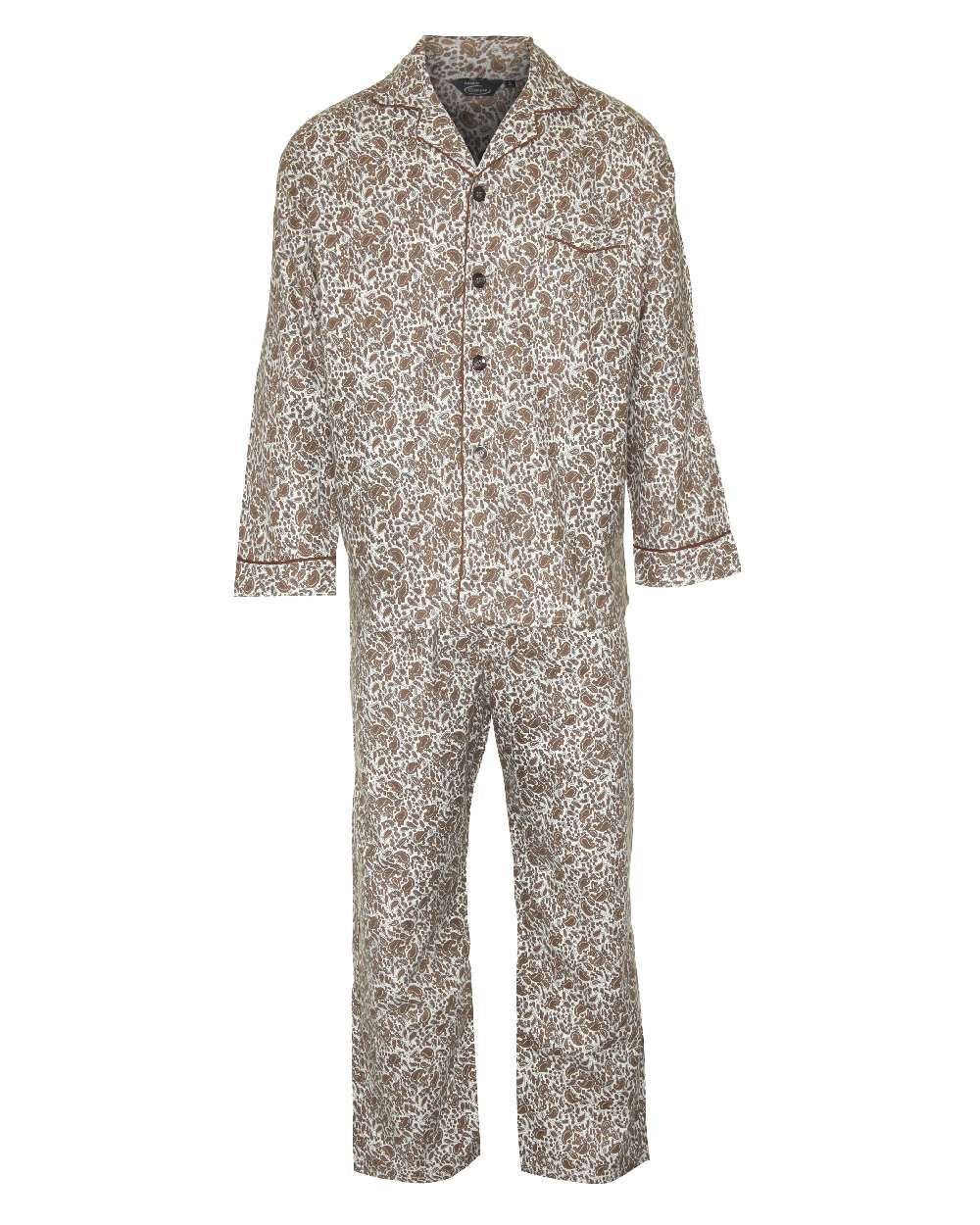 Champion Paisley Pyjamas 100% Cotton in Brown 