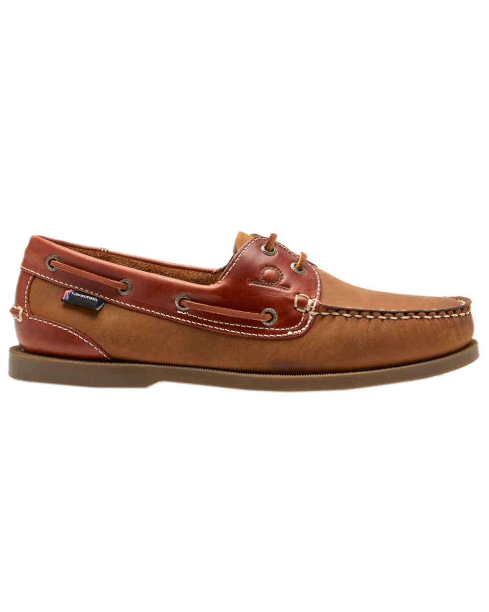 Walnut Seahorse Coloured Chatham Mens Bermuda II G2-Leather Boat Shoes on white background 