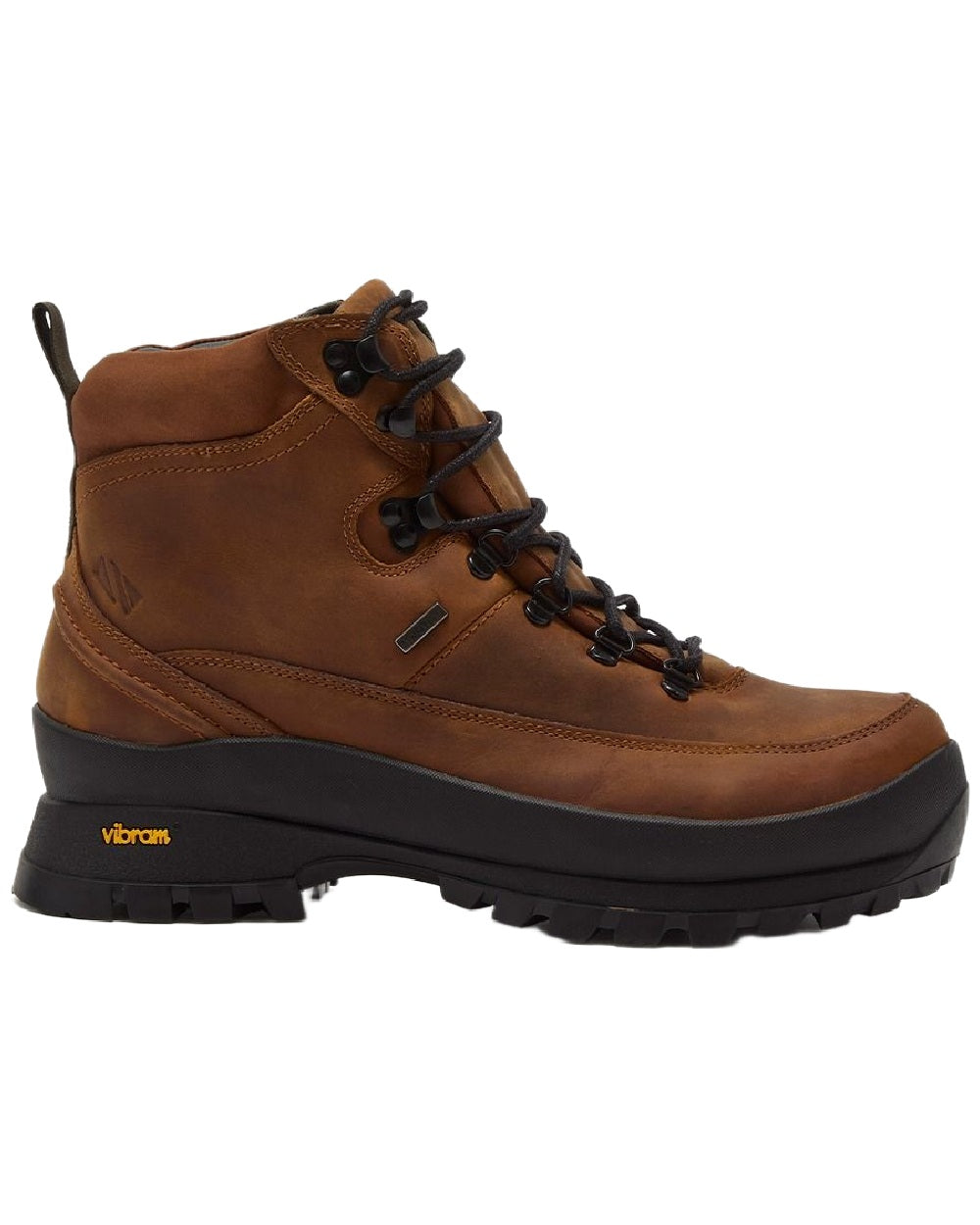 Tan Coloured Chatham Mens Challacombe Premium Leather Waterproof Hiking Boots on white background 