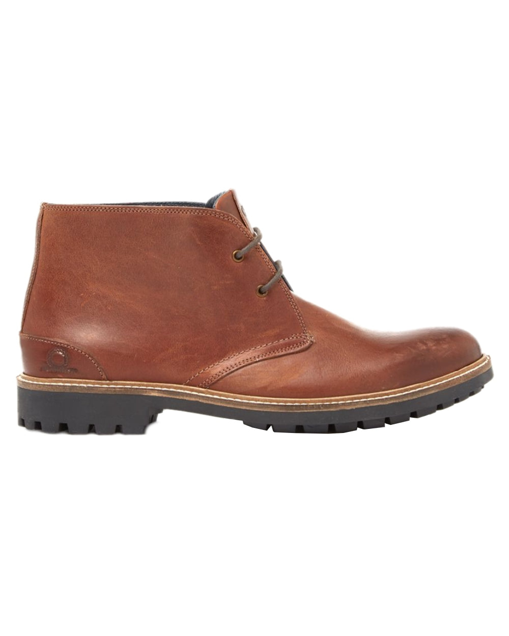 Dark Tan Coloured Chatham Mens Drogo-Premium Leather Chukka Boots on white background 