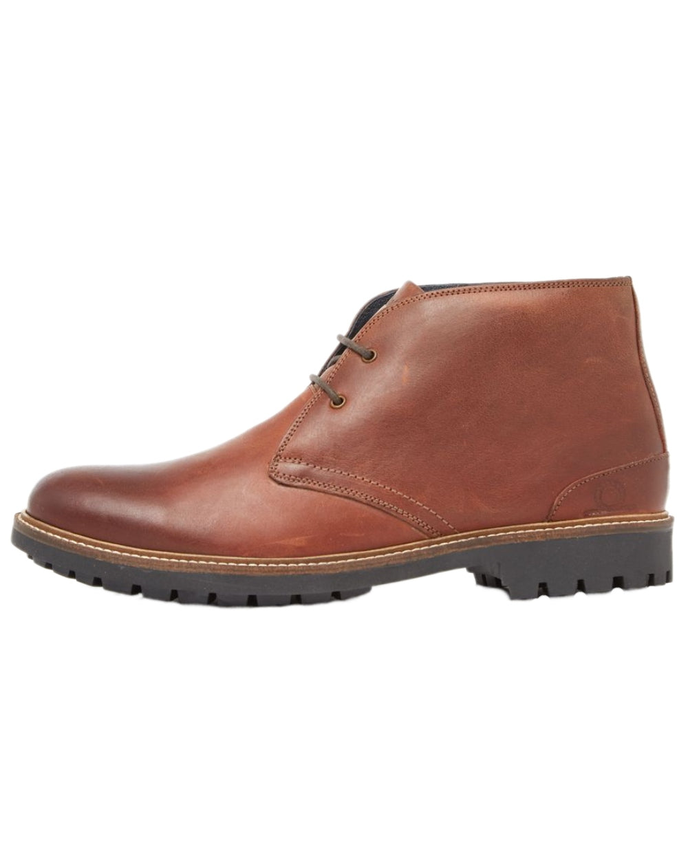 Dark Tan Coloured Chatham Mens Drogo-Premium Leather Chukka Boots on white background 