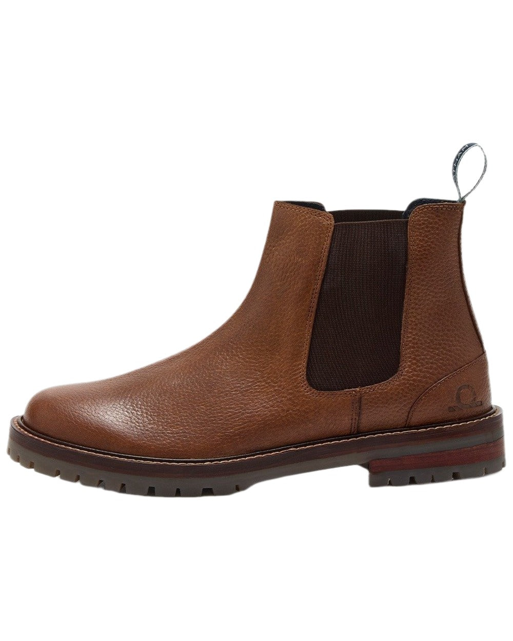 Tan Coloured Chatham Mens Findhorn Classic Leather Chelsea Boots on white background 