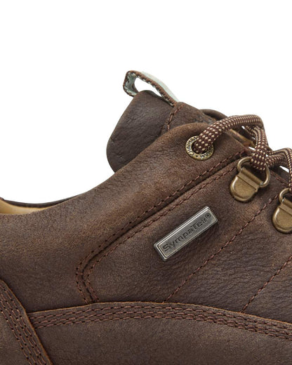 Dark Brown Coloured Chatham Mens Holgate Premium Waterproof Leather Hiking Shoes on white background 