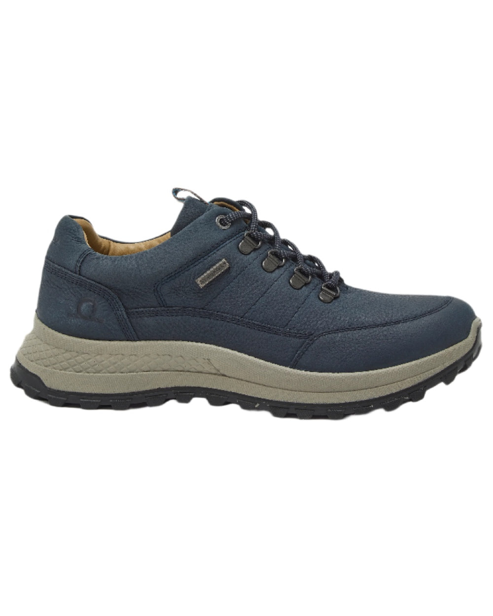 Navy Coloured Chatham Mens Holgate Premium Waterproof Leather Hiking Shoes on white background 