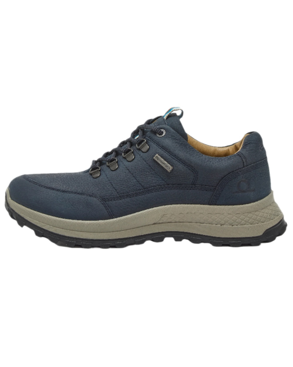 Navy Coloured Chatham Mens Holgate Premium Waterproof Leather Hiking Shoes on white background 