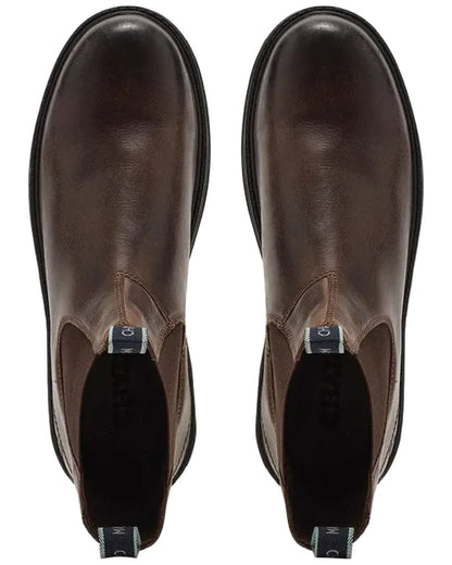 Brown Coloured Chatham Mens Kildale Outdoor Chelsea Boots on white background 