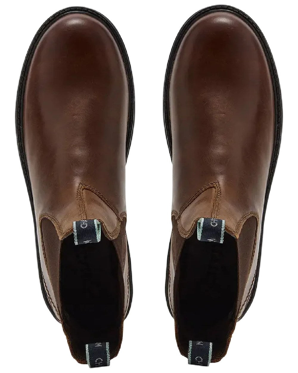 Tan Coloured Chatham Mens Kildale Outdoor Chelsea Boots on white background 