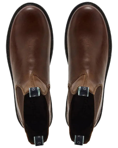 Tan Coloured Chatham Mens Kildale Outdoor Chelsea Boots on white background 