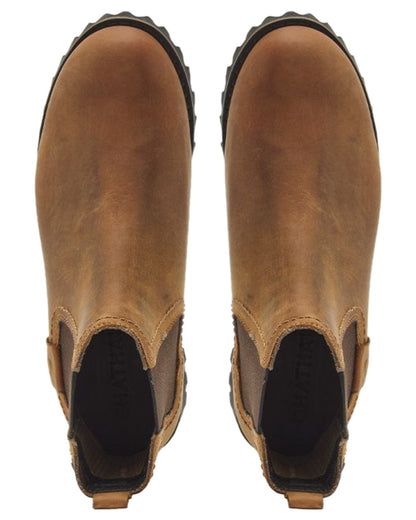 Walnut Coloured Chatham Mens Southill II-Premium Leather Waterproof Chelsea Boots on white background 