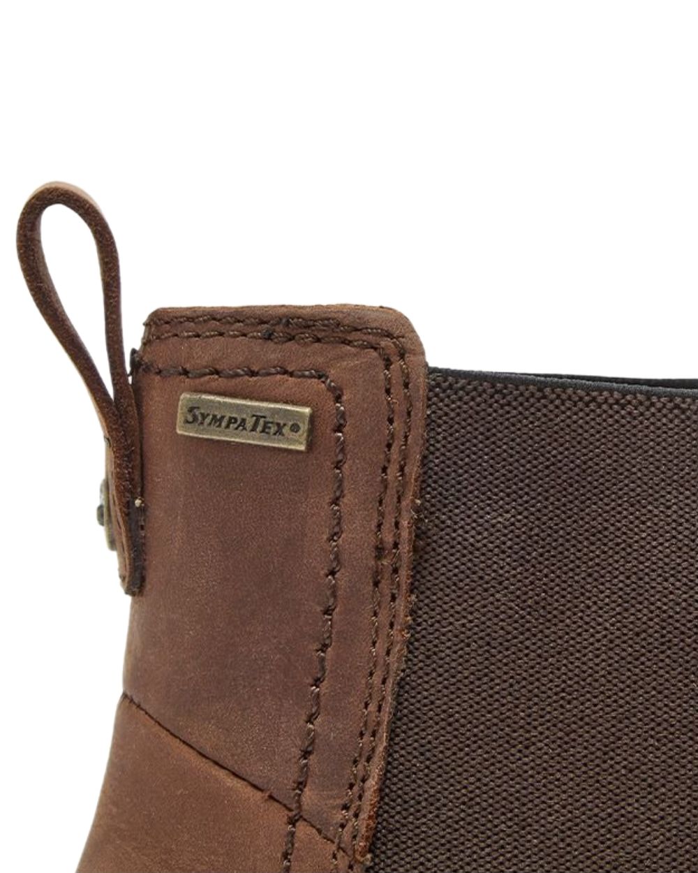 Chocolate Coloured Chatham Mens Southill II Waterproof Chelsea Boots on white background 