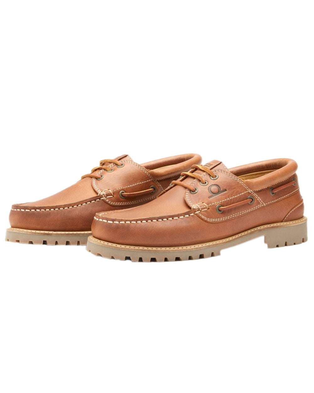 Tan Coloured Chatham Mens Sperrin-Winter Boat Shoes on white background 