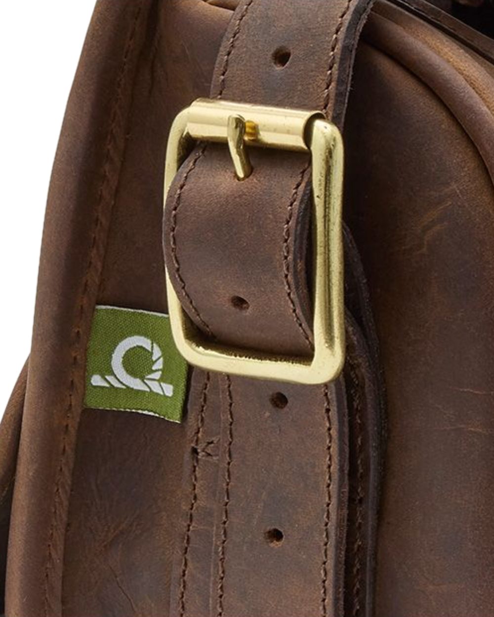 Brown Coloured Chatham Premium Antique Oiled Leather Cartridge Bag on white background 
