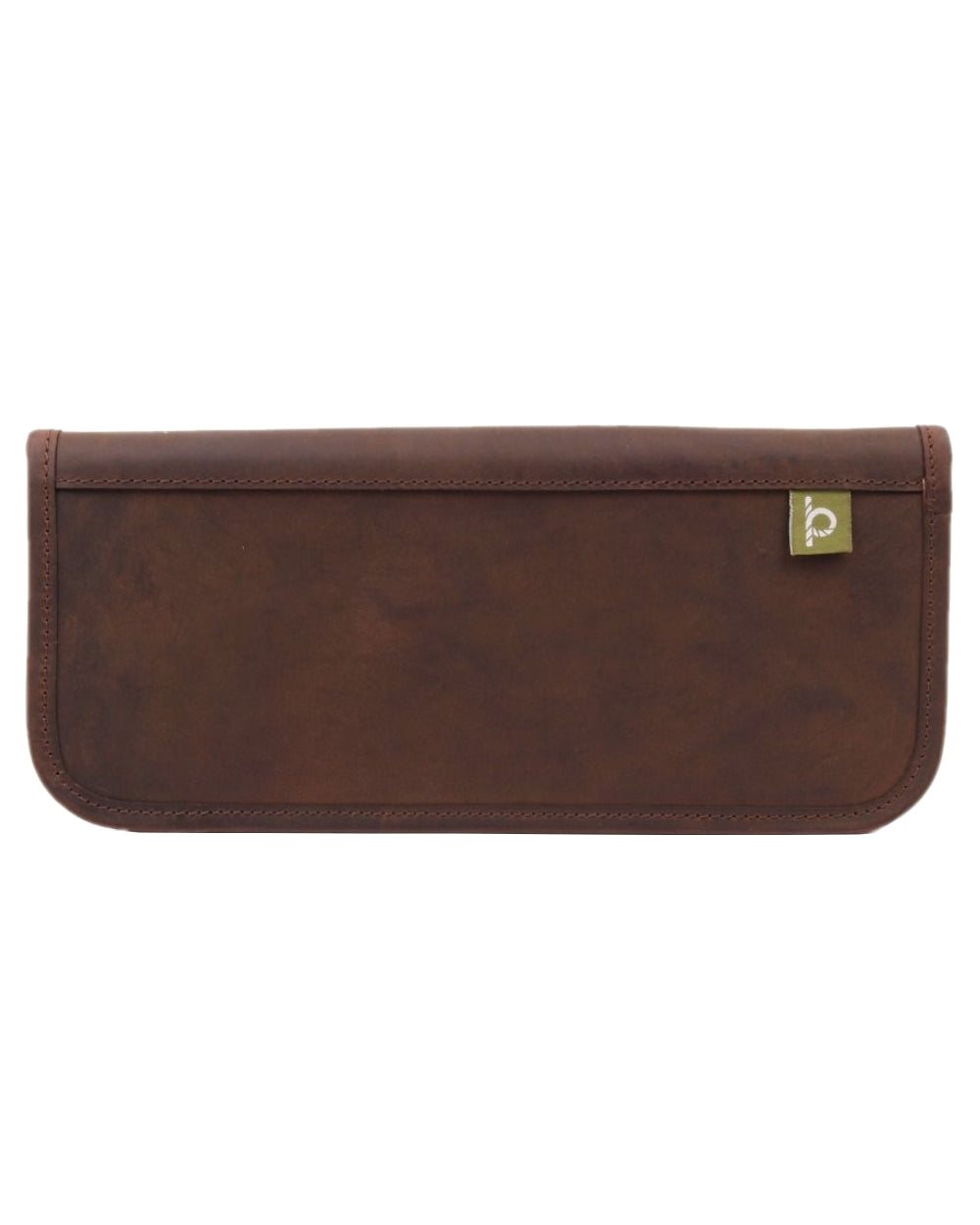Antique Brown Coloured Chatham Premium Antique Oiled Leather Cleaning Pouch on white background 