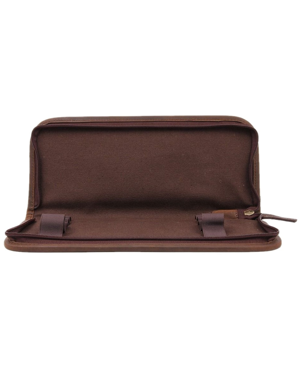 Antique Brown Coloured Chatham Premium Antique Oiled Leather Cleaning Pouch on white background 
