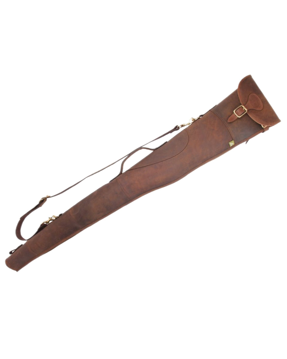 Brown Coloured Chatham Premium Antique Oiled Leather Gun Slip on white background 