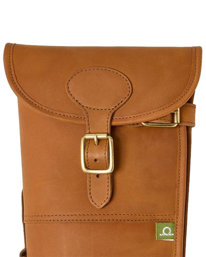 Tan Coloured Chatham Premium Antique Oiled Leather Gun Slip on white background 